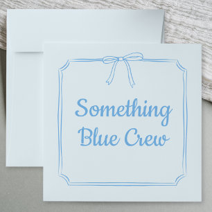 Enveloppe Élégant quelque chose Blue Crew Cute Bow Bridal Pa