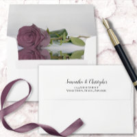 Élégant reflet Dusty Mauve Rose Mariage