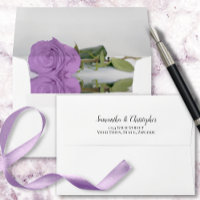 Élégant reflet Lilac Purple Rose Mariage