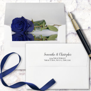 Enveloppe Elégant reflet profond Rose de la Marine Bleue Mar