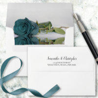 Elégant reflet Turquoise Turquoise Rose Mariage