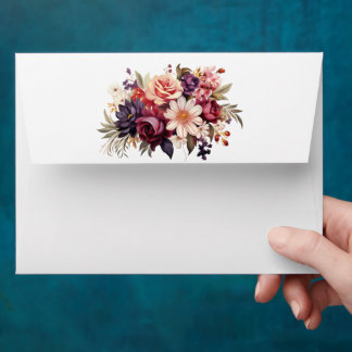 Enveloppe Élégant Renaissance Floral Wedding Inviter Envelop