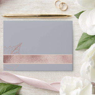 Enveloppe Élégant Rose de Matt Classic Gold Feuille Mariage