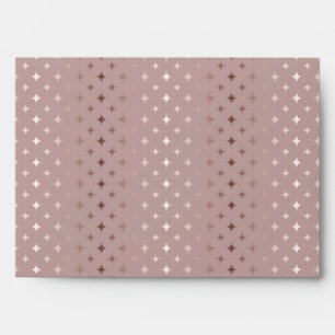 Enveloppe Élégant Rose Gold Sparkle Star Motif Invitation
