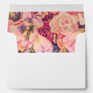 Enveloppe Élégant rose Orange Grand Arrière - plan de printe