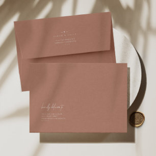 Enveloppe Élégant rose vif moderne Faire-part de mariage A7