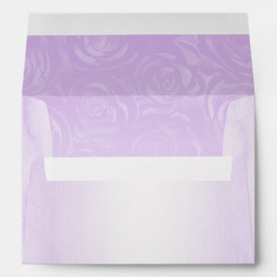 Enveloppe Élégant Roses violet clair Adresse de retour