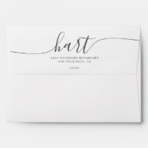 Élégant Script et Serif Adresse de retour