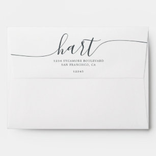 Enveloppe Élégant Script et Serif Adresse de retour