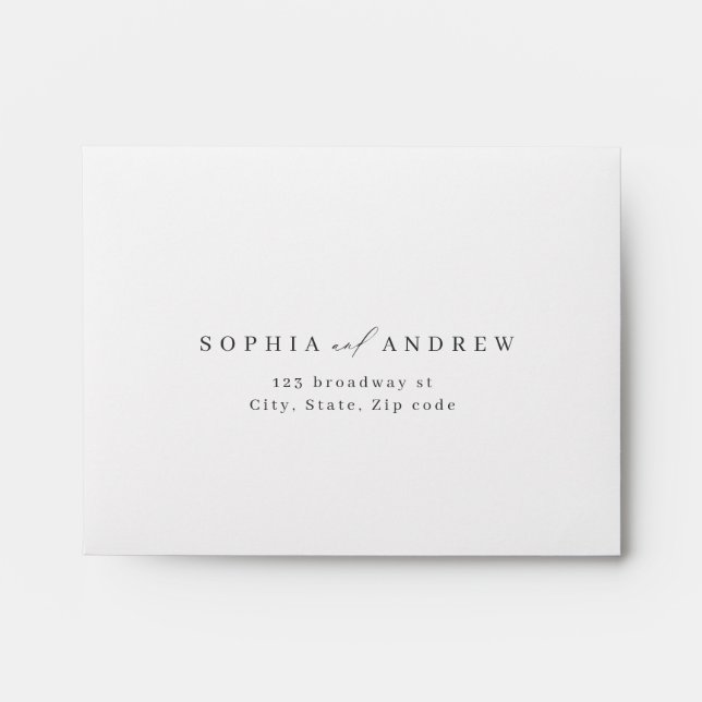 Enveloppe Elégant script moderne minimaliste mariage RSVP (Devant)