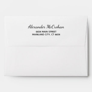 Enveloppe Élégant Script Typography Retourner Adresse Post