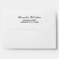 Élégant Script Typography Retourner Adresse Postal
