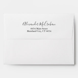 Enveloppe Élégant Script Typography Retourner Adresse Postal
