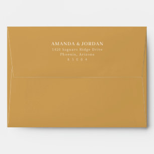 Enveloppe Élégant Serif Minimaliste Noir