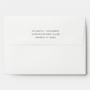 Enveloppe Élégant Simple Minimal Kraft Adresse de retour