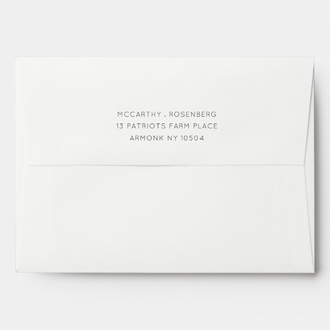Enveloppe Élégant Simple Minimal Kraft Adresse de retour (Dos (Haut rabat))