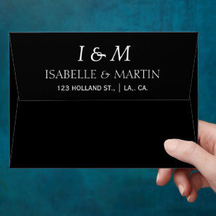 Enveloppe Élégant Simple Script Moderne Mariage classique