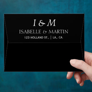 Enveloppe Élégant Simple Script Moderne Mariage classique
