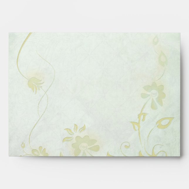 Enveloppe Elégant Soft Green Vintage Mariage (Devant)