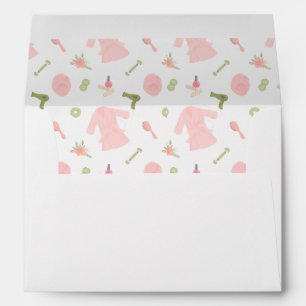 Enveloppe Élégant Spa motif avec peignoir, sèche-cheveux