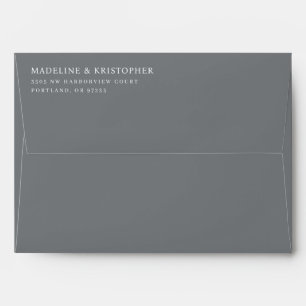 Enveloppe Élégant Typographie Noir