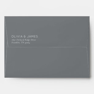 Enveloppe Élégant Typographique Noir