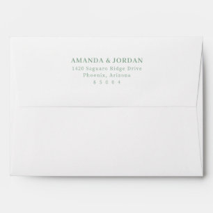 Enveloppe Élégant Typographique Vert