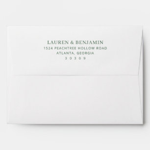 Enveloppe Élégant Vert Typographique Atténué