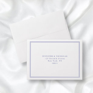Enveloppe Élégant violet blanc Mariage Adresse de retour
