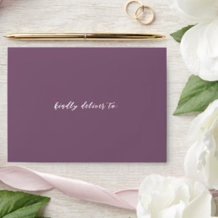 Enveloppe Élégant violet Mariage moderne