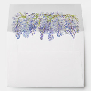 Enveloppe Élégant Wisteria Purple Script Mariage