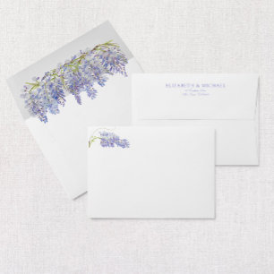 Enveloppe Élégant Wisteria Purple Script Mariage