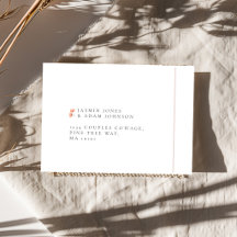 Élégante Adresse de Mariage avec Monogramme Floral