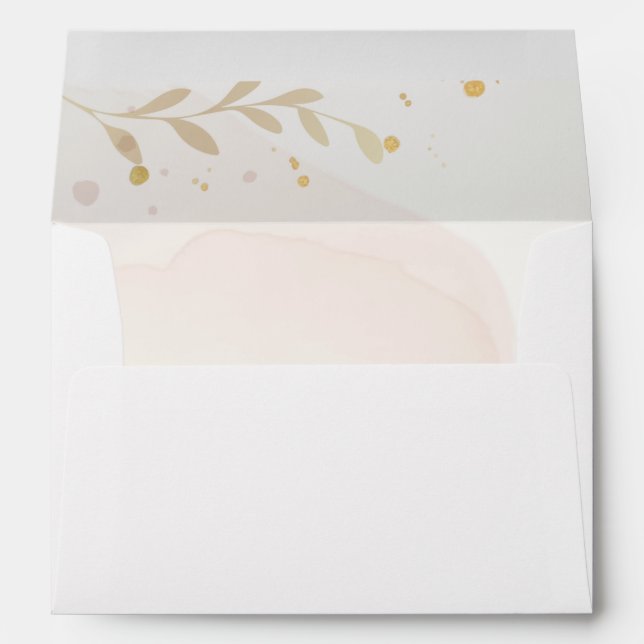 Enveloppe Elégante aquarelle (Dos (Bas))