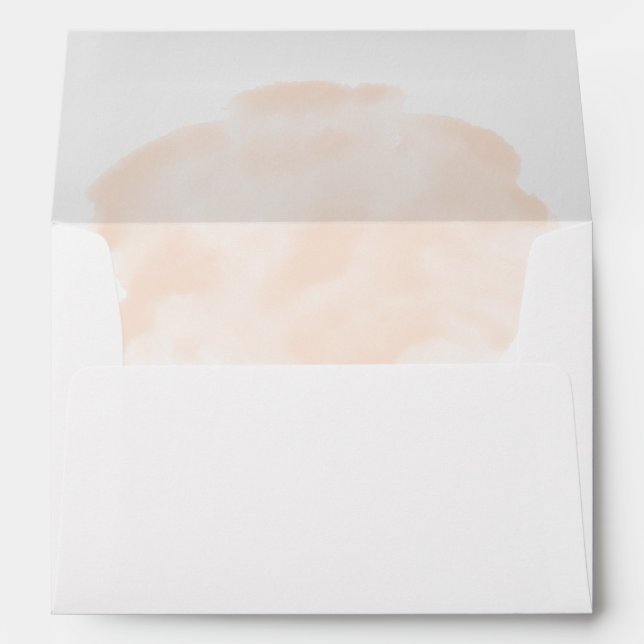 Enveloppe Elégante aquarelle 5x7 Faire-part de mariage (Dos (Bas))