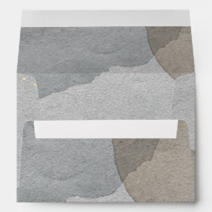 Enveloppe Elégante aquarelle brillant granit neutre