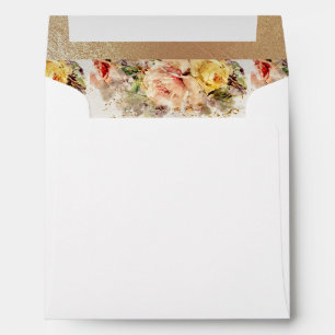 Enveloppe Elégante aquarelle florale Faire-part de mariage o