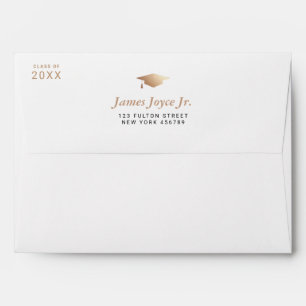 Enveloppe Élégante Bac d'or de fin d'études simple