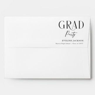 Enveloppe Élégante Calligraphie de Script Noir pour la Remis