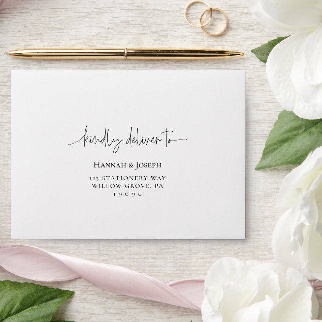 Enveloppe Élégante calligraphie Mariage moderne (Wedding)