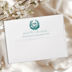 Enveloppe Élégante calligraphie romantique Adresse de retour