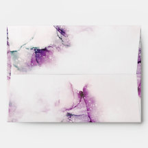 Enveloppe Élégante Chic Encre Violette
