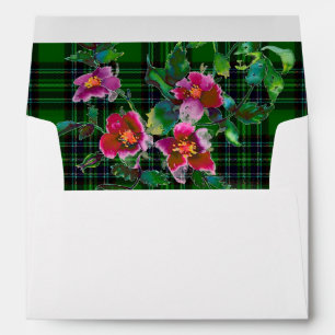 Enveloppe Elégante couleur magenta rose flancs d'aquarelle p