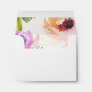 Enveloppe élégante de carte pour notes de fleurs