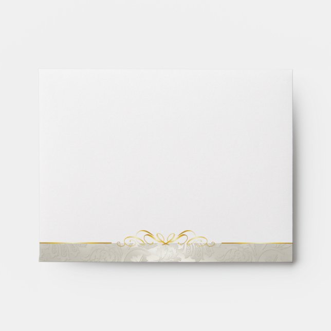 Enveloppe élégante de diamant de perle d'argent (Devant)