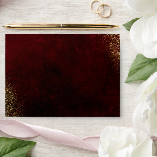 Enveloppe Élégante de Mariage Or Bourgogne