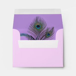 Enveloppe élégante du paon RSVP (pourpre)