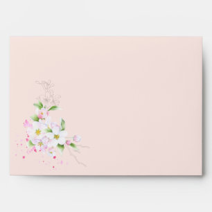 Enveloppe élégante en aquarelle rose