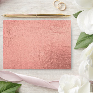 Enveloppe Elégante Faire-part de mariage Faux Coral Foil