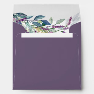 Enveloppe Élégante Fête des mariées d'aquarelle florale de l